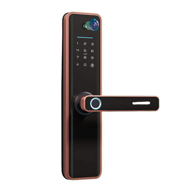 Red bronze Universal Smart Door Lock Camera