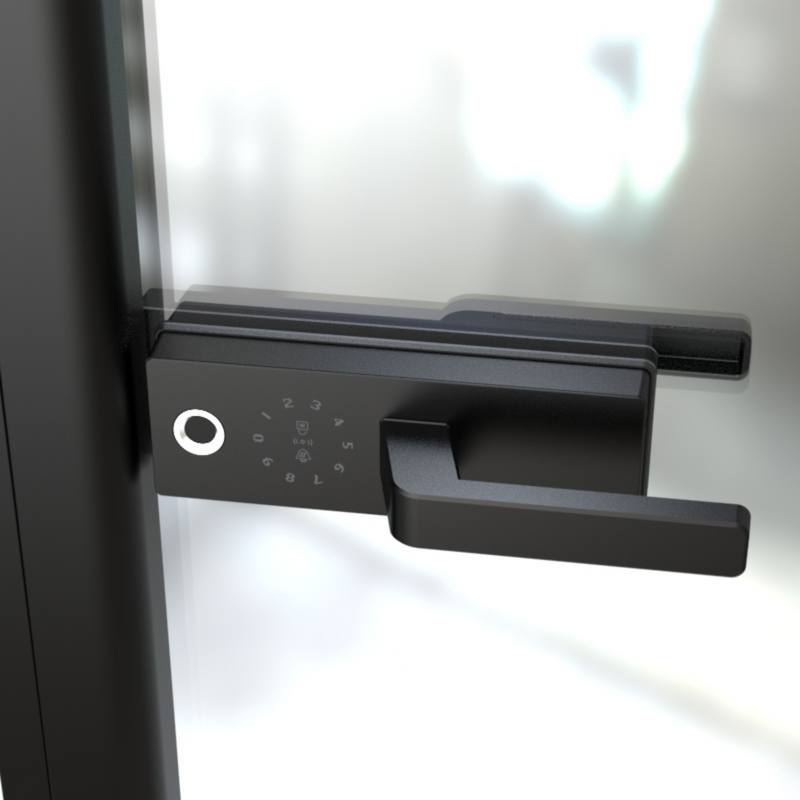 Handle Glass Swing Door Smart Lock