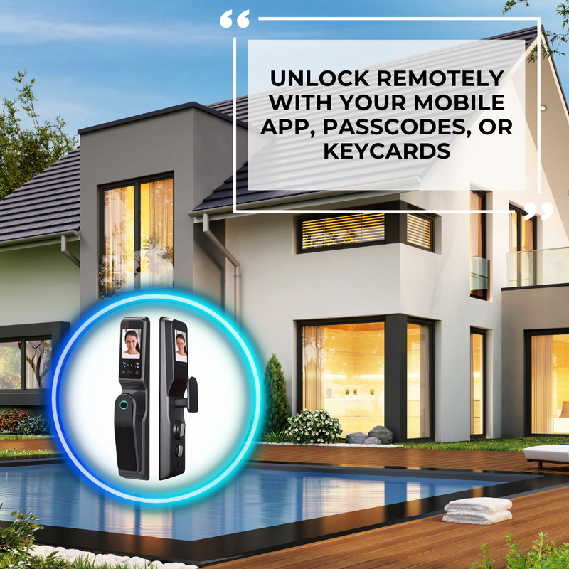 More benefits Smart Door Lock Face Recognition Dual Screen Black