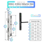 Smart Door Lock Sleek Black 2885 330mm sliding door