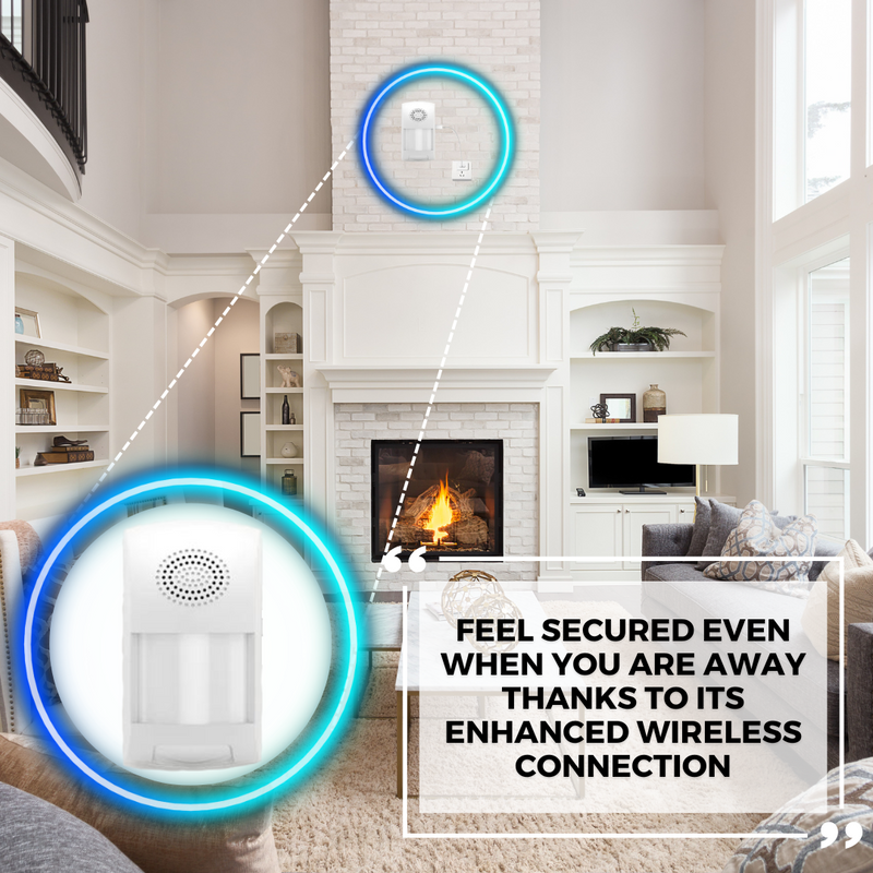 White Smart Motion Detector With Alarm