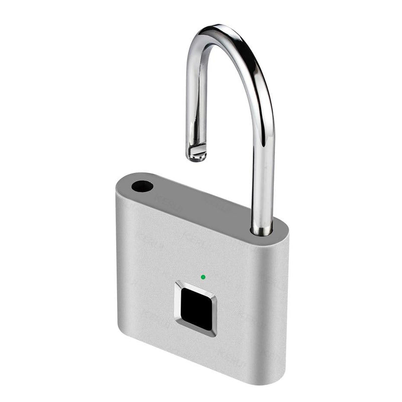 Fingerprint Lock Smart Padlock - Silver - No Mobile App -