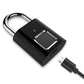 Luggage Fingerprint Padlock - Black - -