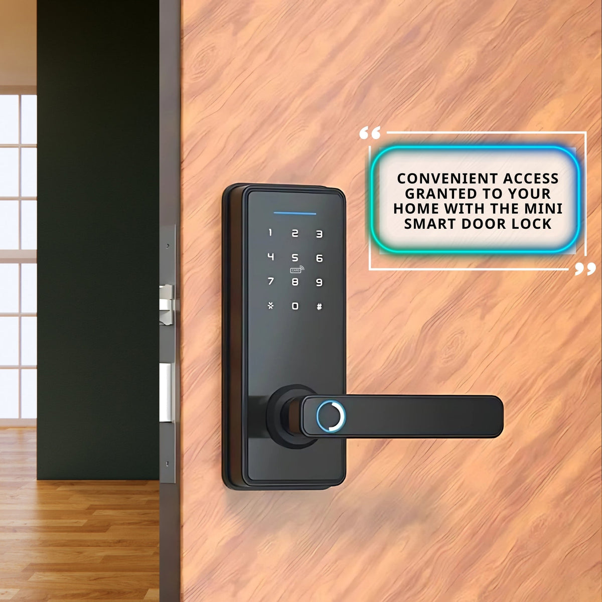Mini Metallic Smart Lock Smart Door Lock Mini - Easy Setup and Keyless Entry Smart Door Lock