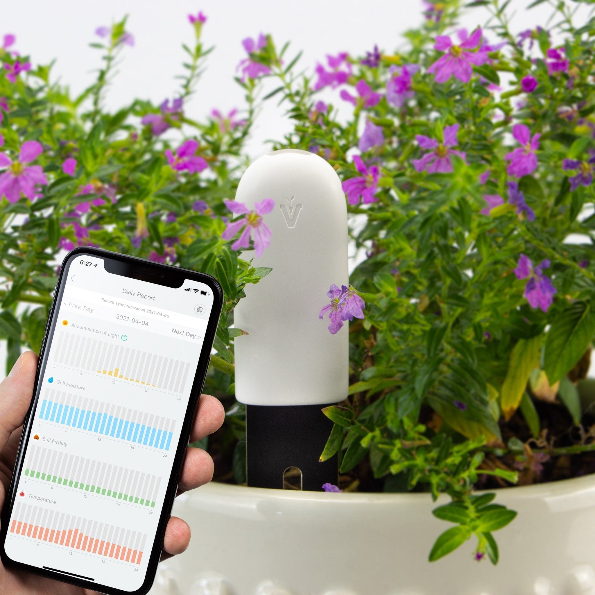 Multi Plant Sensor Plant & Flower Smart Sensors - Plant Sensors & Smart Plant Monitor ...