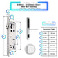 Sliding Door Smart Door Lock - 35-85mm (22x240mm) - Silver - With WiFi Gateway