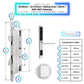 Sliding Door Smart Door Lock - 35-85mm (22x270mm) Sliding Door - Silver - With WiFi Gateway