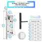 Sliding Door Smart Door Lock - 60-85mm (22x240mm) - Black - With WiFi Gateway