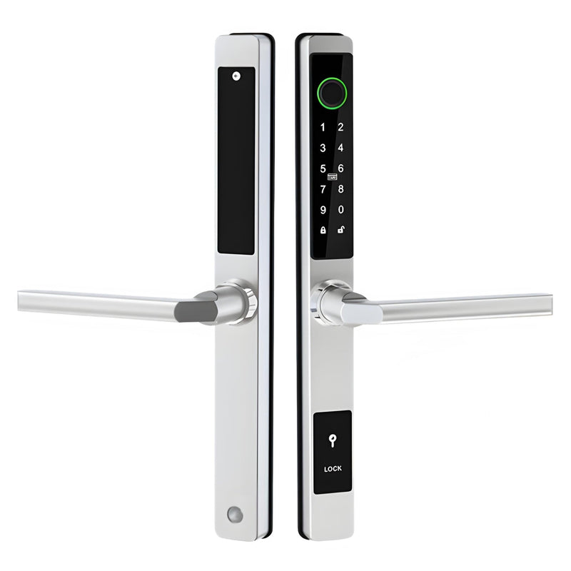 Sliding Door Smart Door Lock - No mortise - Silver - No WiFi Gateway