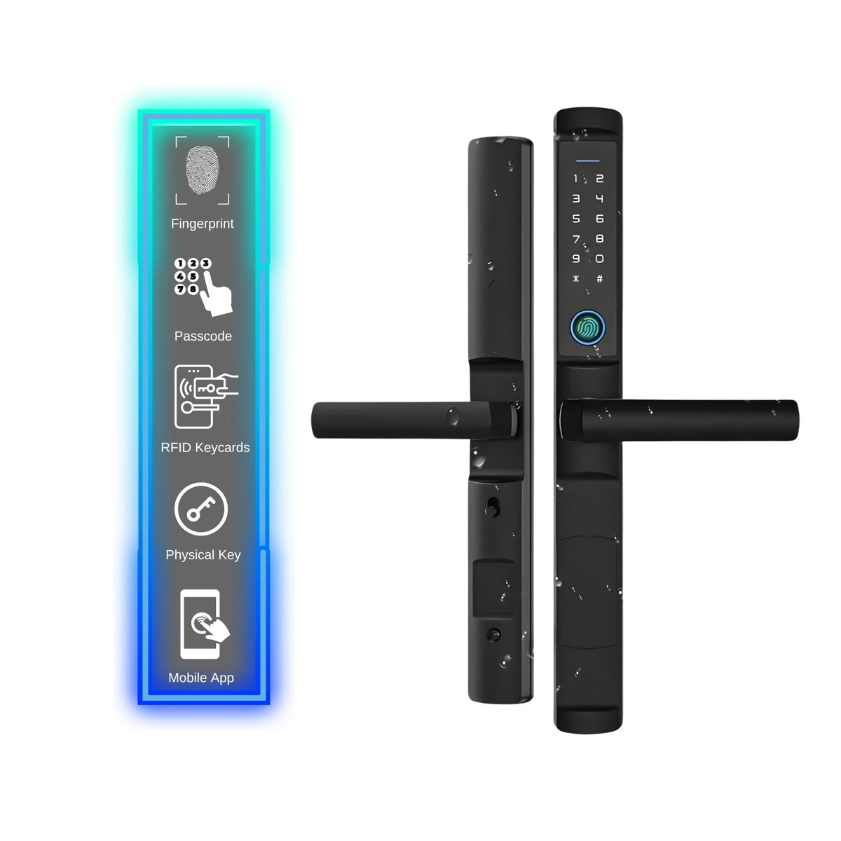 Smart Lock For Sliding Door Smart Door Lock Edge - Smart Door Lock with Tech Feel & Modern Lines