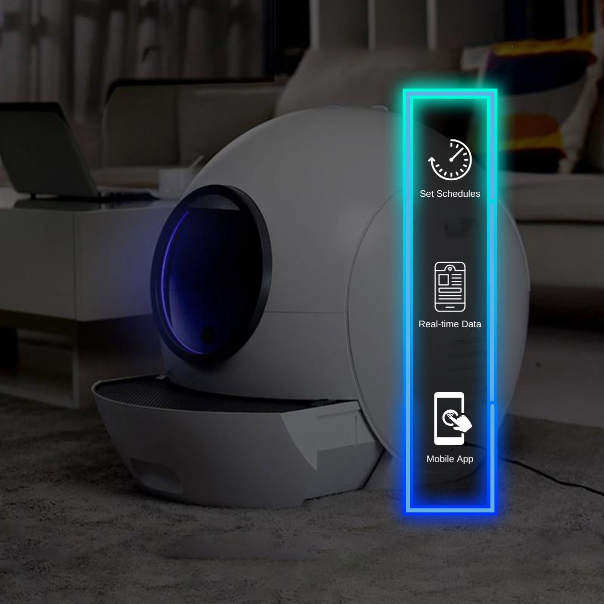 Smart Cat Litter - Self Cleaning Smart Cat Litter Sandbox with Mobile ...