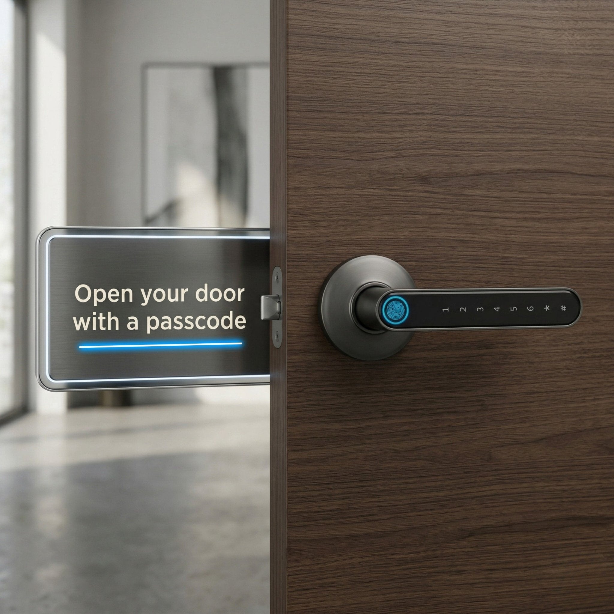 Smart Door Handle - Smart Lock Handle with Fingerprint, WiFi