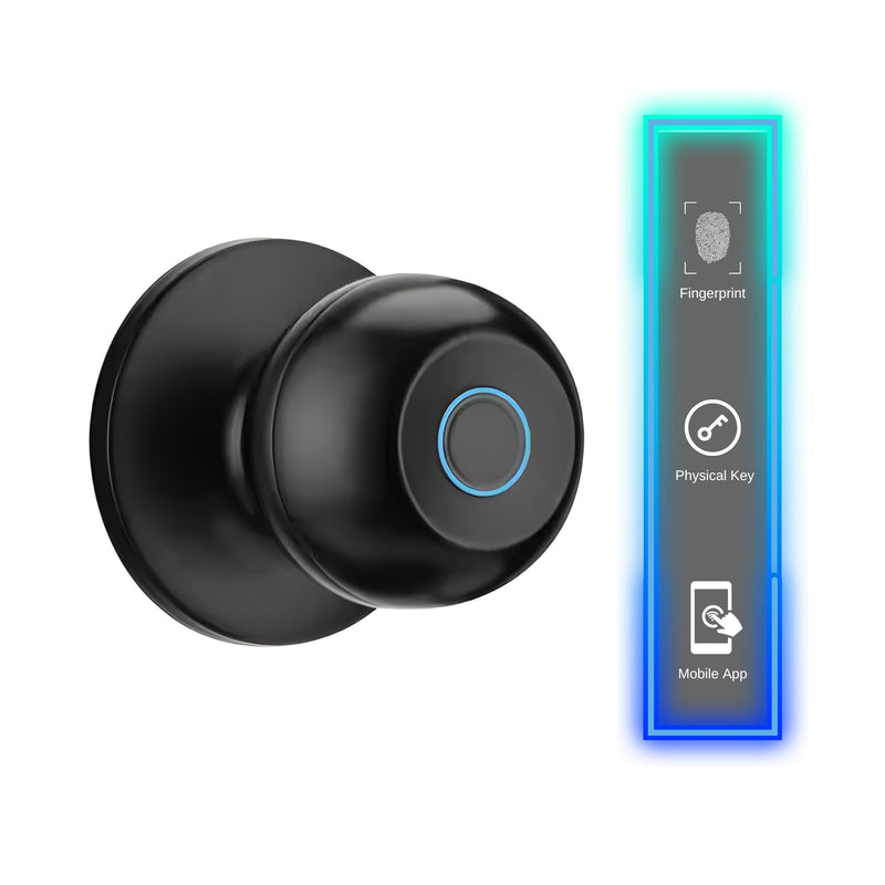 smart door knob black