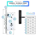 Smart Door Lock Camera - Black - 60-68mm (24x240mm) -
