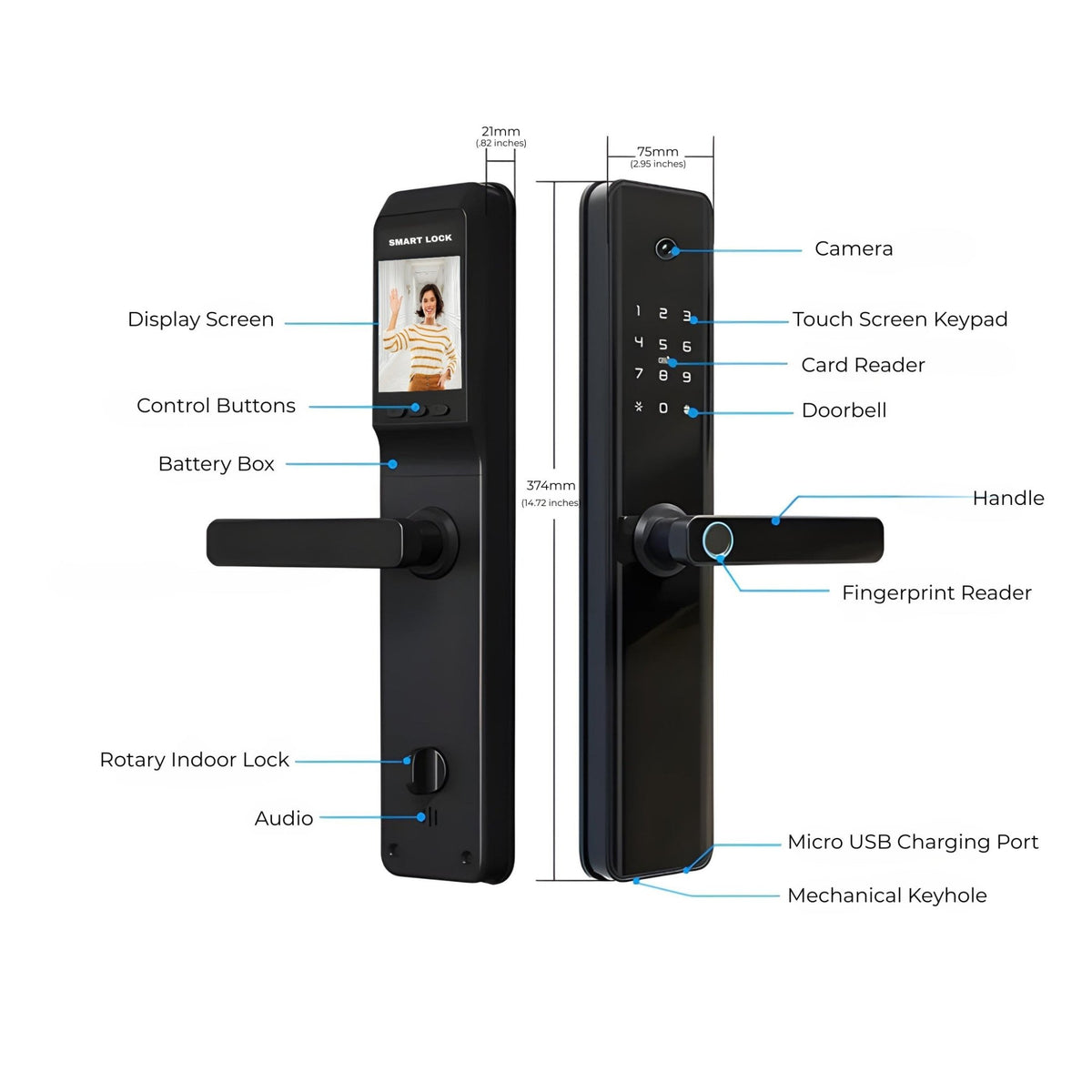 Padlock Camera Smart Door Lock Camera - Door Lock with Camera, Smart Lock with Camera