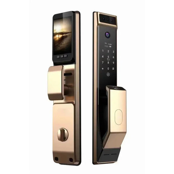 Smart Door Lock Face Recognition Plus - Gold - No Mortise -