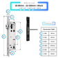 Smart Door Lock Sleek - Black - 35-85mm (22x330mm)