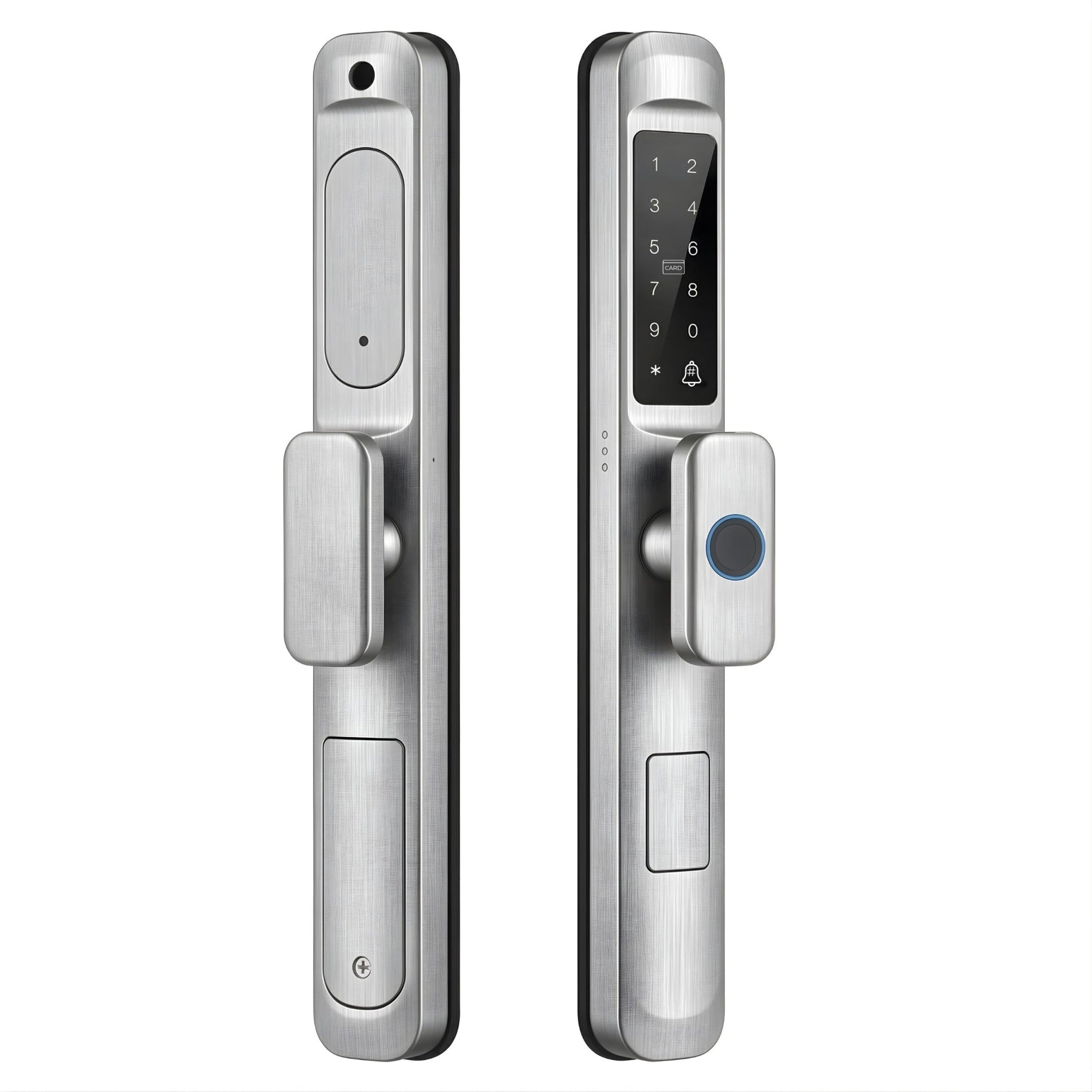 Smart door lock slim knob silver 1