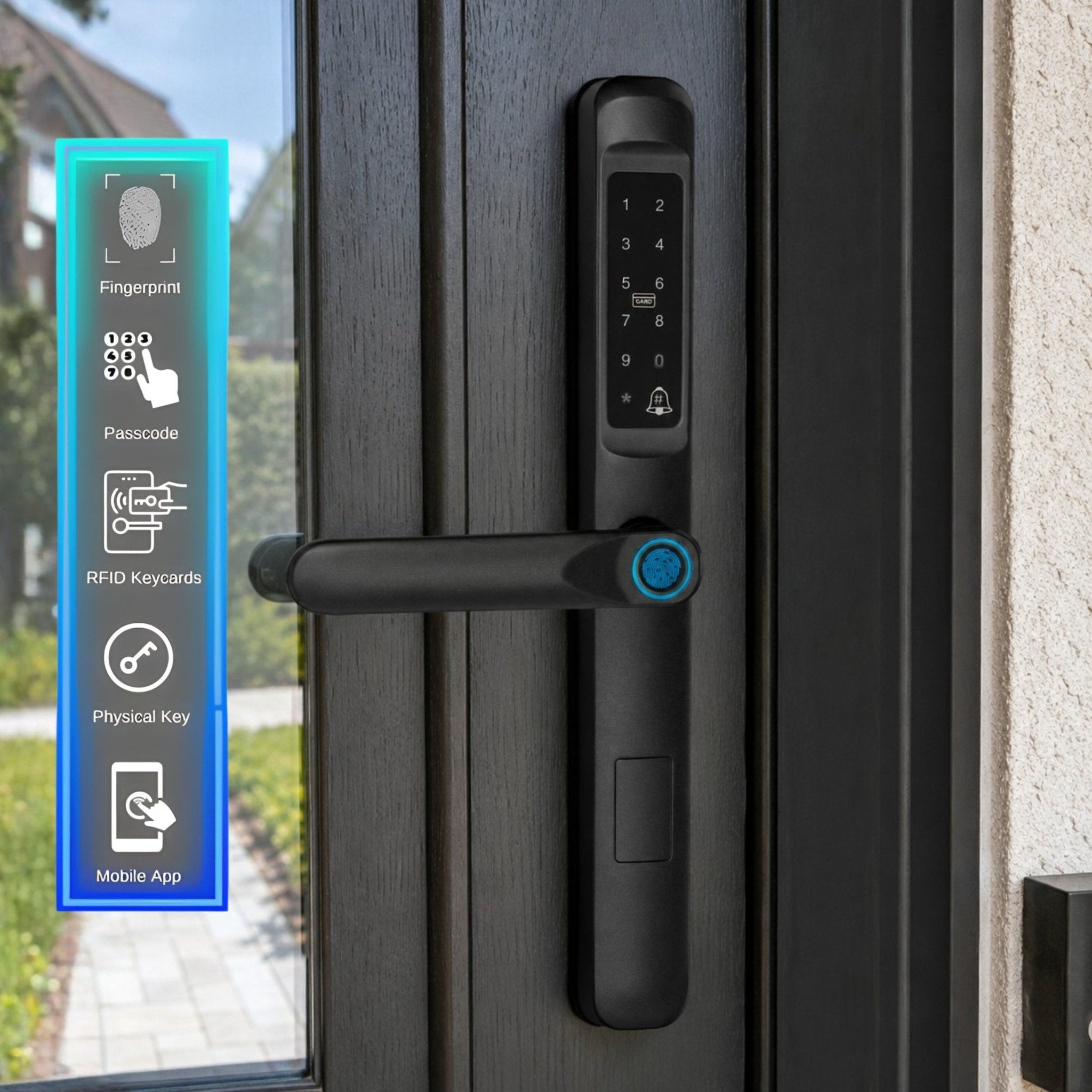 Smart Door Lock Slim - Smart Lock for Slim Doors, Slim Smart Door Lock