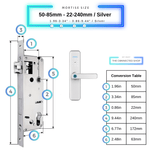 Smart Door Lock XL - 50-85mm (22x240mm) - Silver