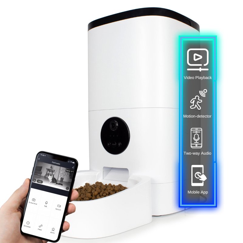 Smart Pet Feeder Camera - Live Video Smart Pet Feeder Camera
