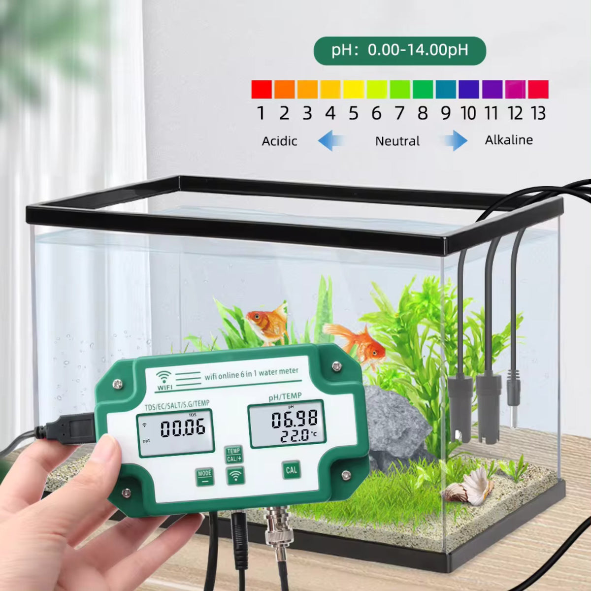 Micro Pool Controller Smart Pool Water Controller - Water Quality Sensor, Water Tank and Pool