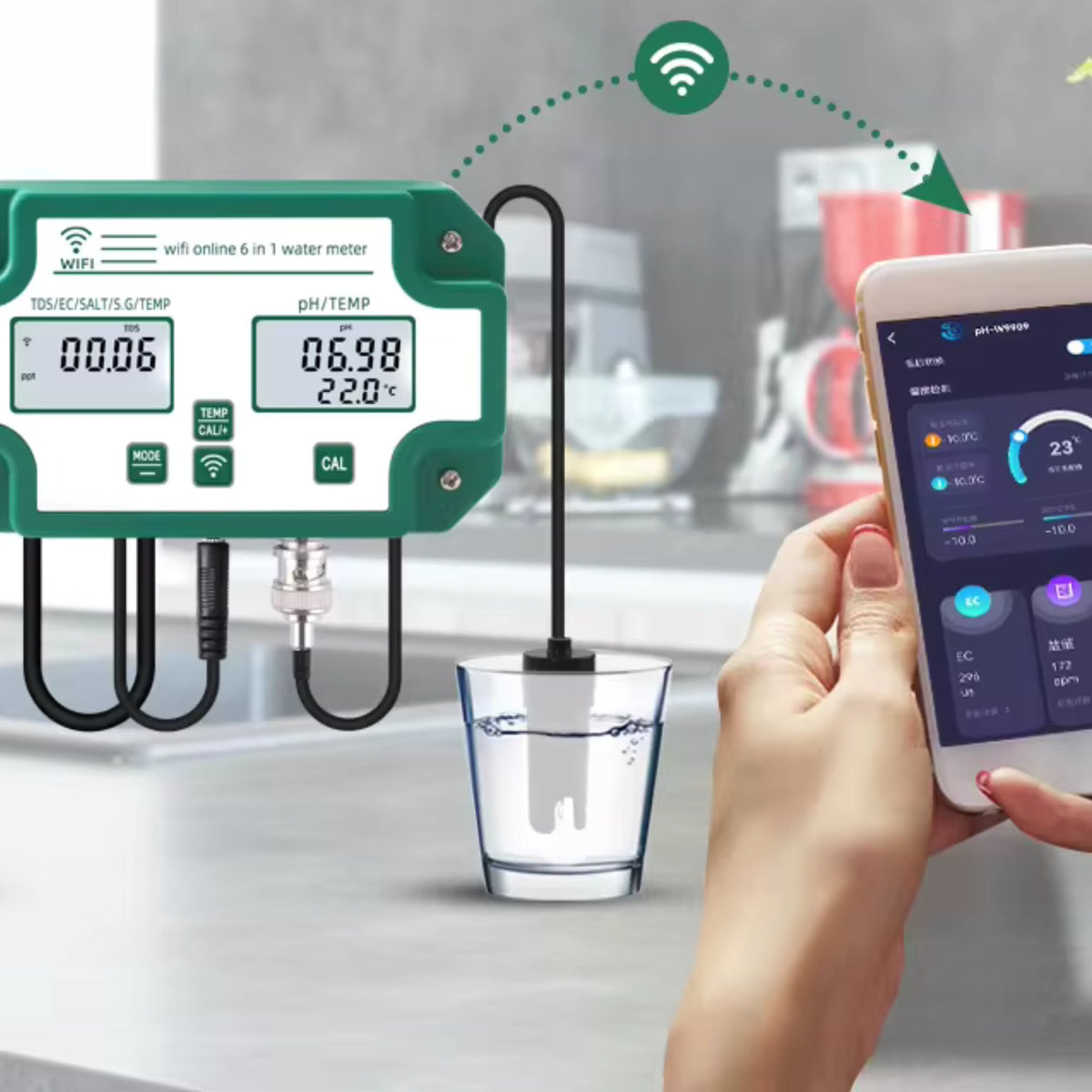 Micro Pool Controller Smart Pool Water Controller - Water Quality Sensor, Water Tank and Pool