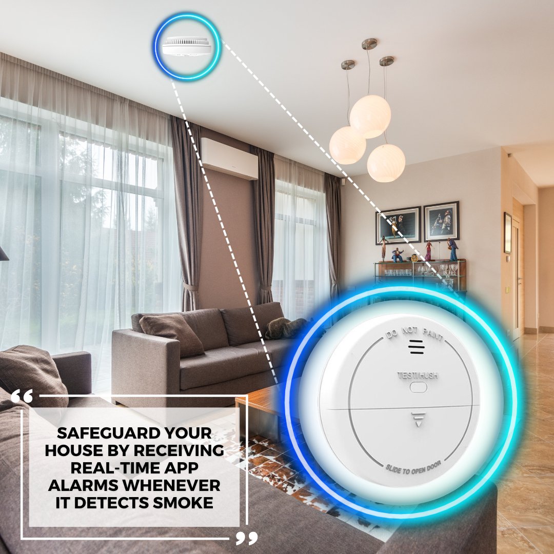 Smart Smoke Detector - Smoke Sensor, Smart Alarm, Connected Mobile App