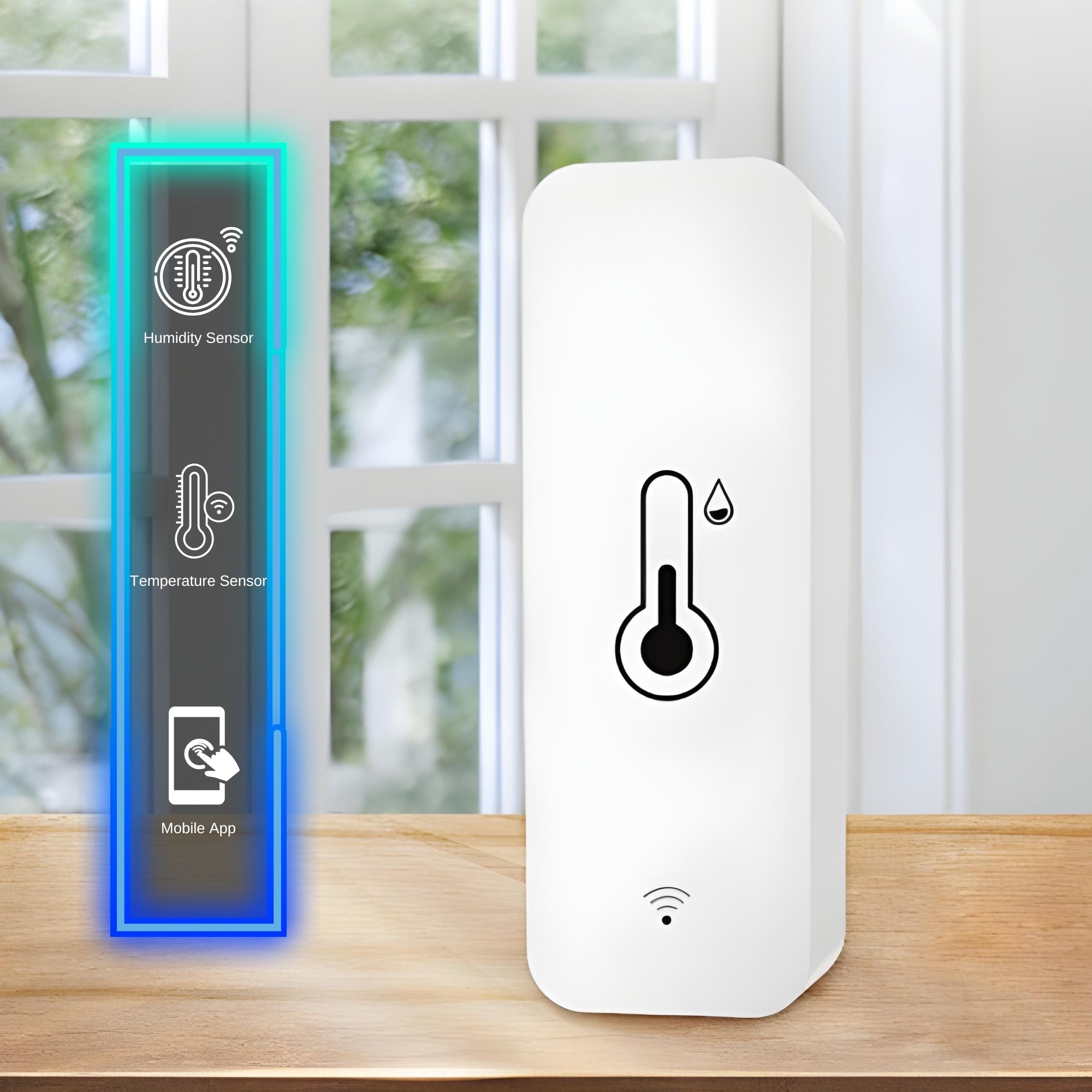 Smart Temperature Monitor Temperature and Humidity Sensor, Mobile App