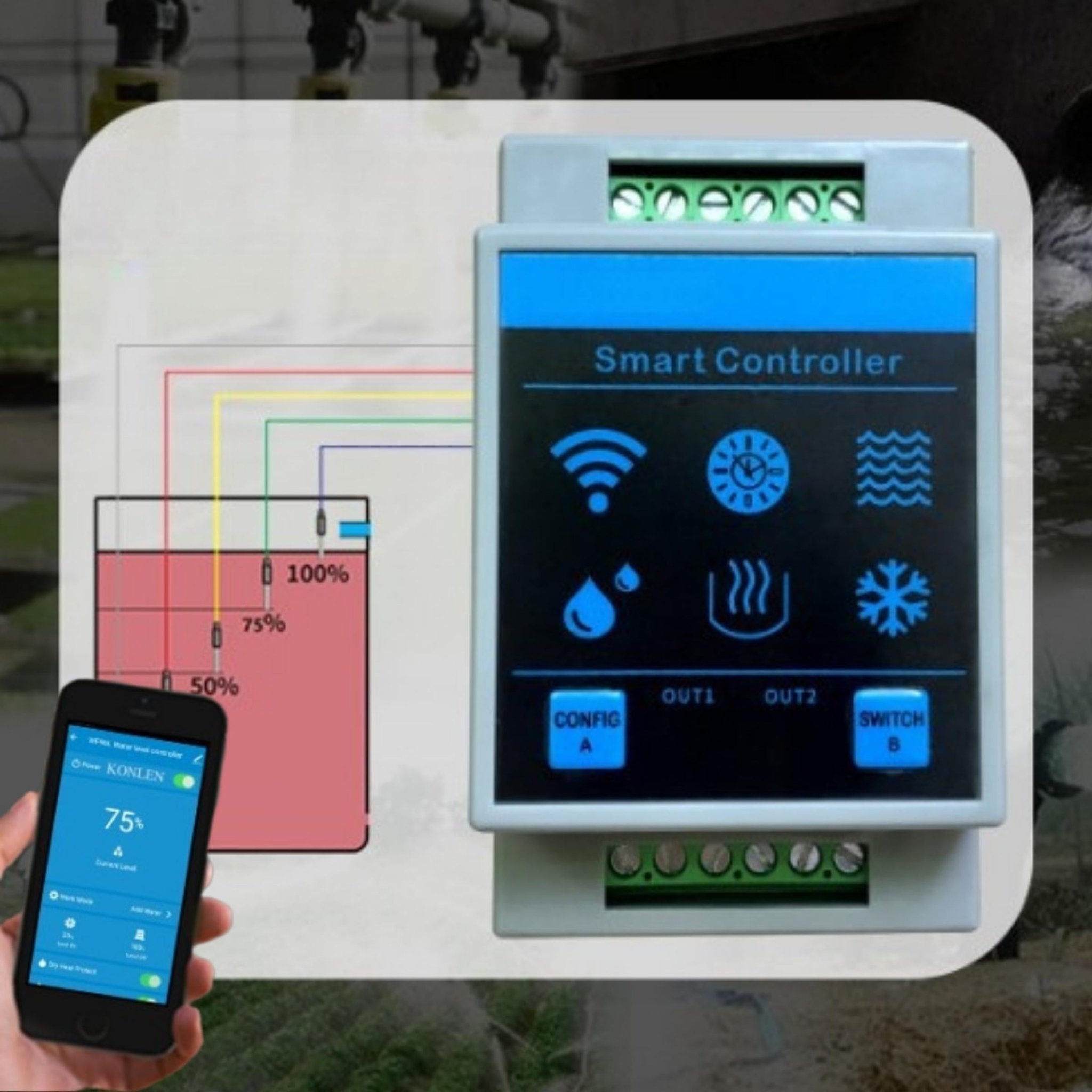 Smart Water Tank Water Level - Water Level Monitor with Mobile App ...