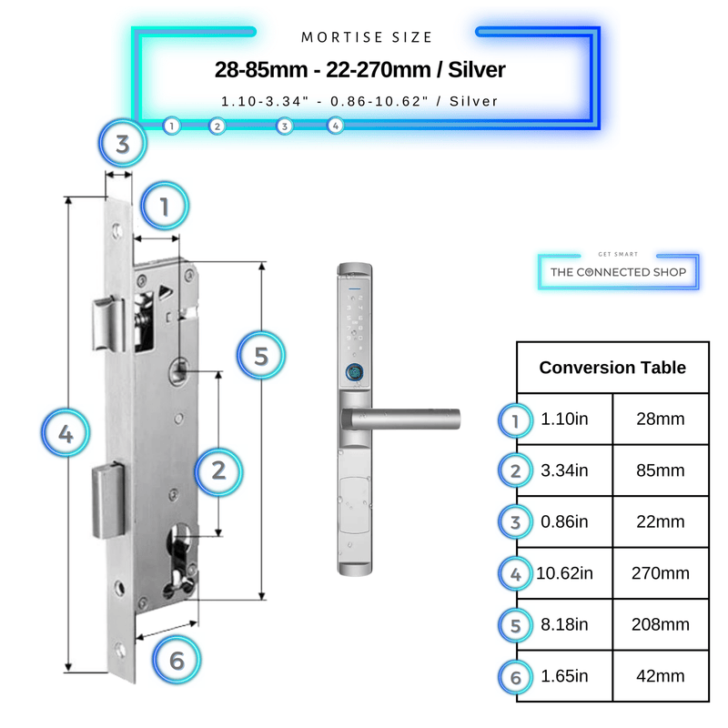 Serrure Intelligente pour Porte Battante avec Poignée Ronde