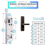 Universal Smart Door Lock Camera - 45-85mm (22x240mm) - Red Bronze -
