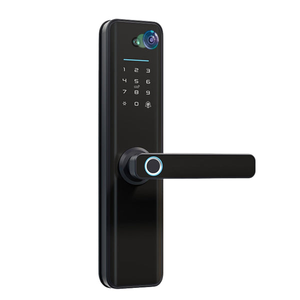 Universal Smart Door Lock Camera - No Mortise - Black -