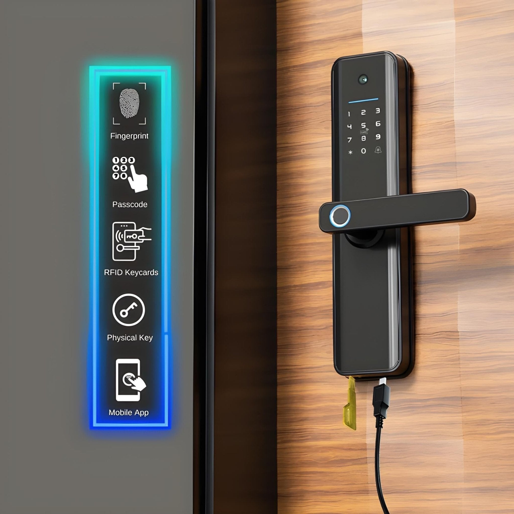 Smart Door Lock Pro - High End WiFi Smart Door Lock Fits Most Doors