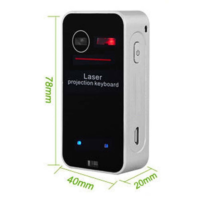 Virtual Laser Keyboard - Black - No Phone Mount - -