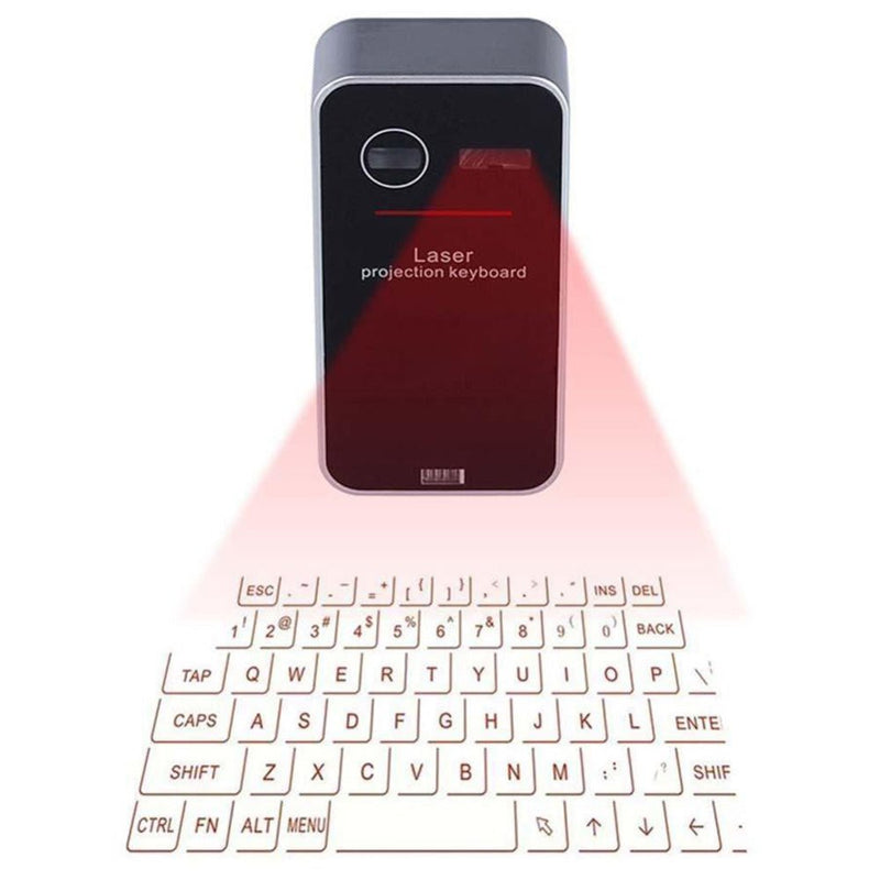 Virtual Laser Keyboard - Black - No Phone Mount - -
