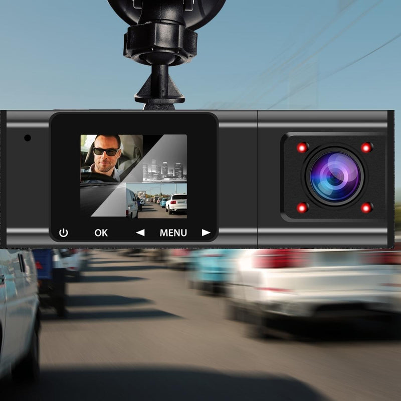 Actual 3 Cameras Smart Dash Cam Car DVR
