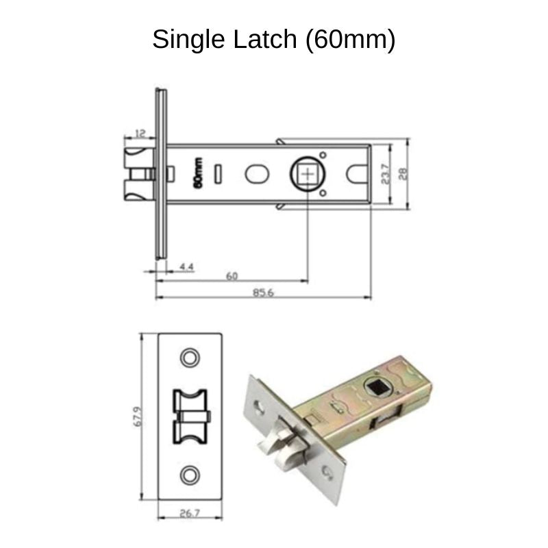 60mm Single Latch
