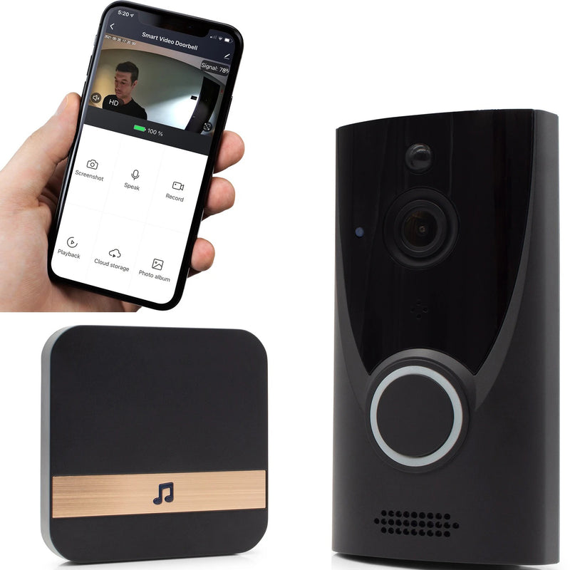 Smart Video Doorbell chime phone Connected Video Doorbell WiFi Live Video Doorbell Monitoring