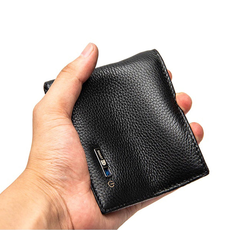 Smart Wallet Bluetooth Tracker Black Handheld Bluetooth Wallet Connected Wallet