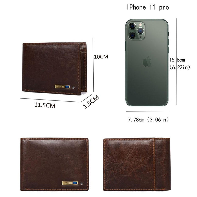 Smart Wallet Soft Leather Bluetooth Tracker Size Bluetooth Wallet Connected Wallet
