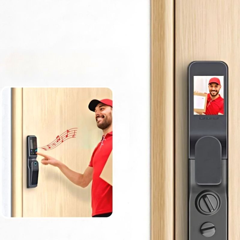 Video Smart Door Lock Face Recognition Dual Screen