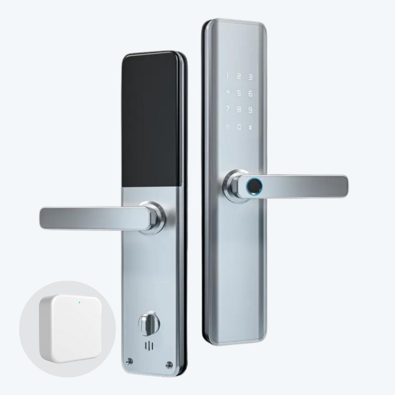 No mortise Silver Smart Door Lock Thick