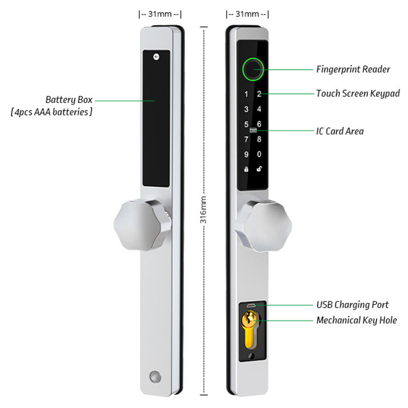 Smart Door Lock thin features Fingerprint Door Lock with Mobile App thin features Smart Door Lock and Fingerprint Smart Lock